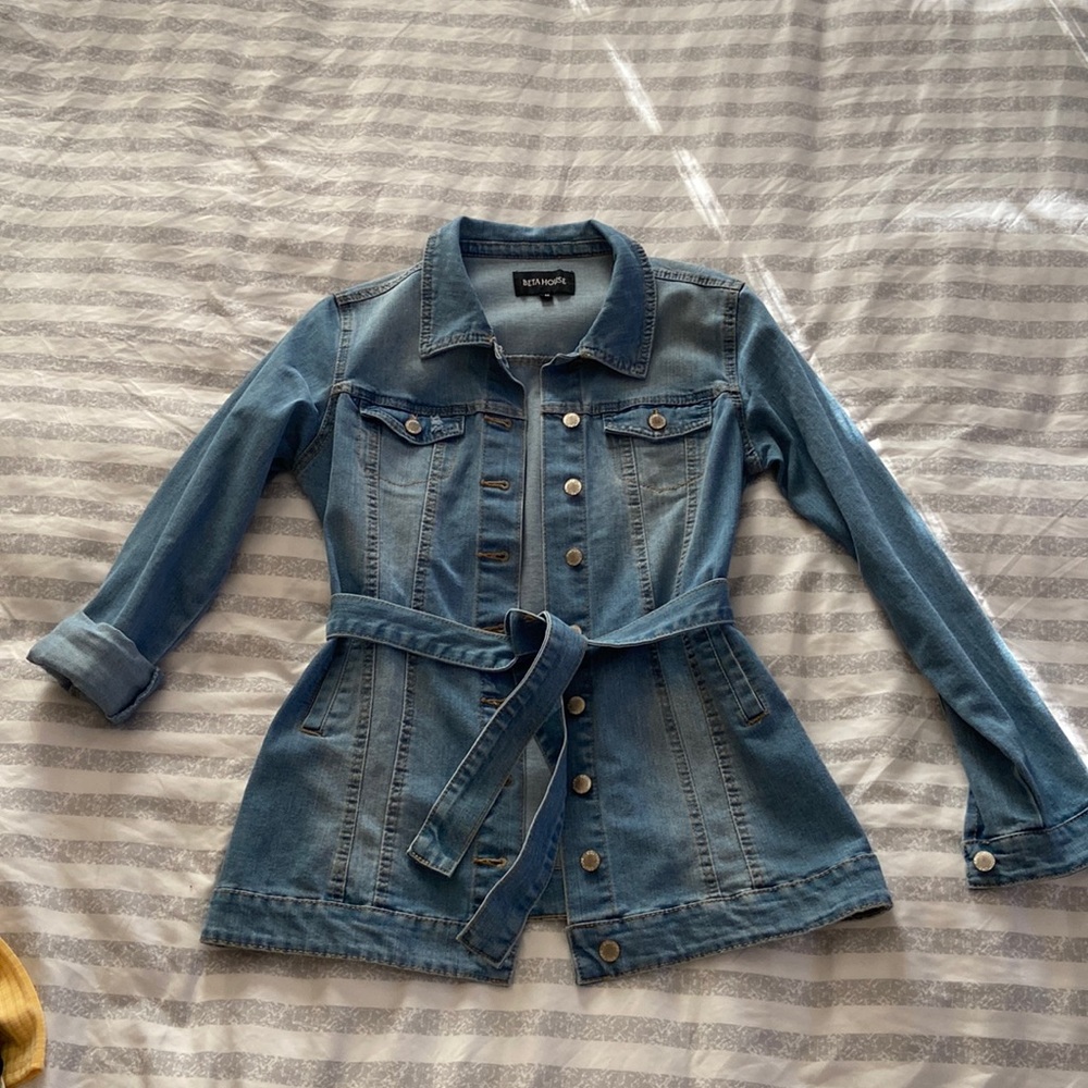 Blue Jean jacket. Pet free smoke free home.
